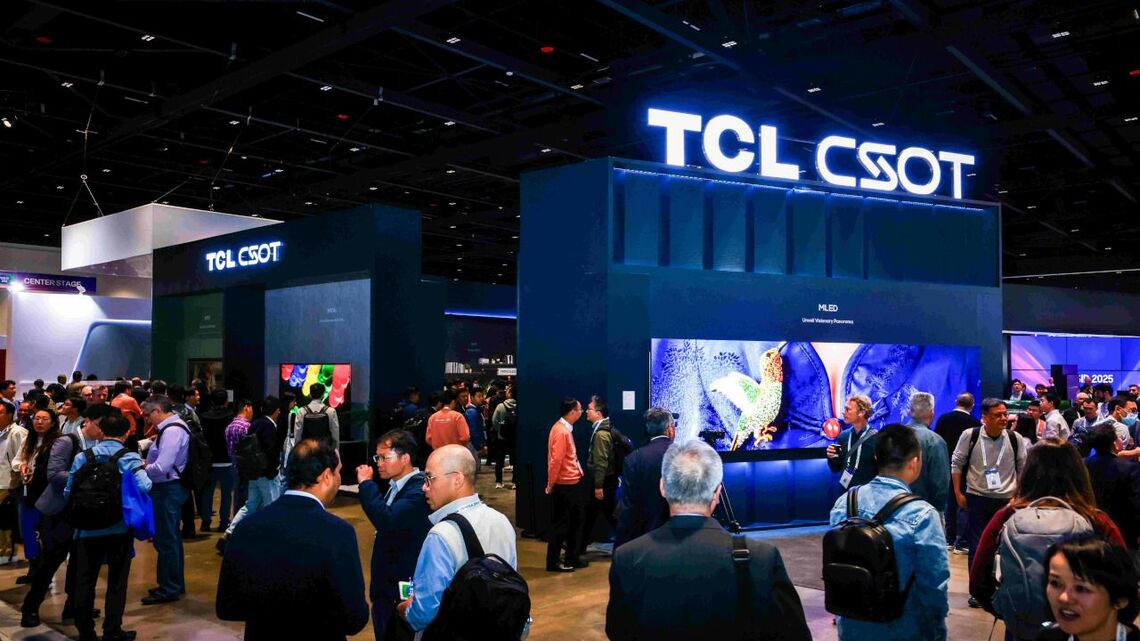 TCL華星は印刷方式OLEDを武器に市場シェア拡大を目指す。写真はアメリカの展示会に出展した同社ブース（TCL華星のウェブサイトより）