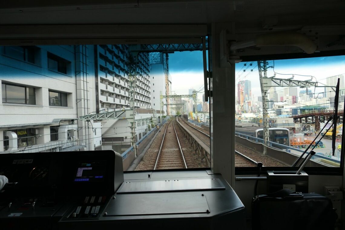 京急品川駅引き上げ線の前面展望