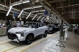 エクスフォースHEVなどの生産を行う、三菱のレムチャバン工場（筆者撮影）