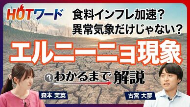 【食料品のさらなる高騰も？】｢エルニーニョ現象｣って何？／原油高と異常…