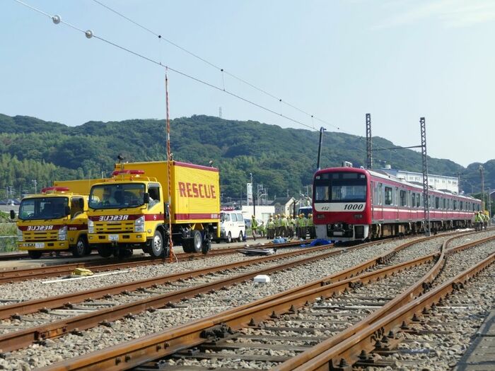 2017年の鉄道事故復旧訓練