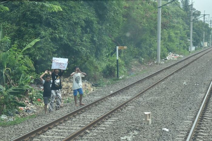 沿線には現地鉄道ファンの姿が多く見られた。