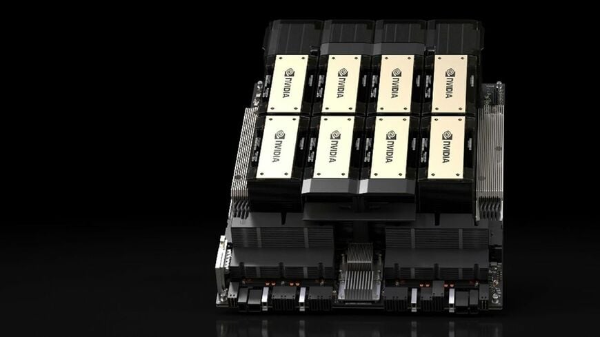 エヌビディアのAIチップ「H200」。中国政府が国内販売をどこまで認めるかはまだ不透明だが、中国の国産チップメーカーにとっては手ごわい存在になりそうだ（エヌビディアのウェブサイトより）