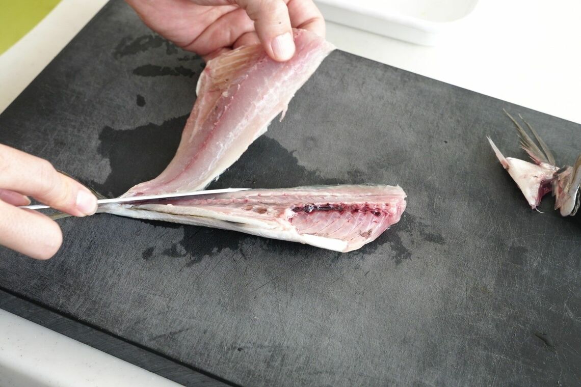 腹開きしたアジ