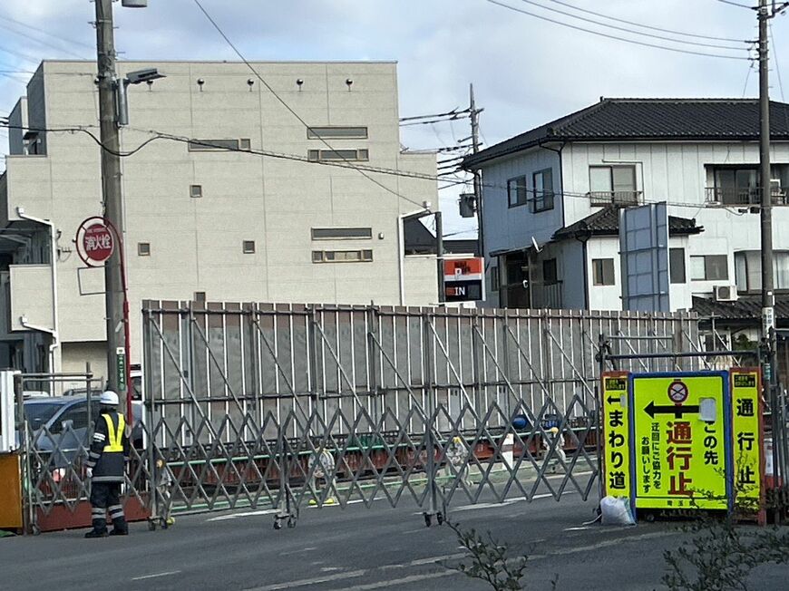 工事現場付近の様子