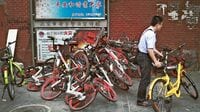 問題噴出のシェア自転車 ブームから一転！