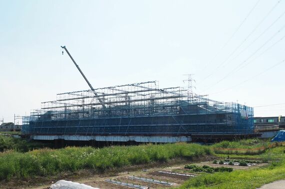 古利根川橋梁 工事