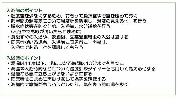 入浴時の注意