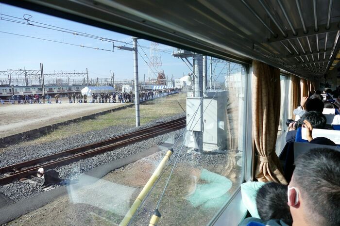 ほかのツアーの参加者もSLの重連を撮影