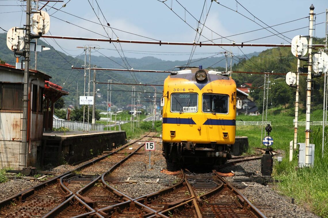 一畑電車で活躍した元南海21000系（筆者撮影）