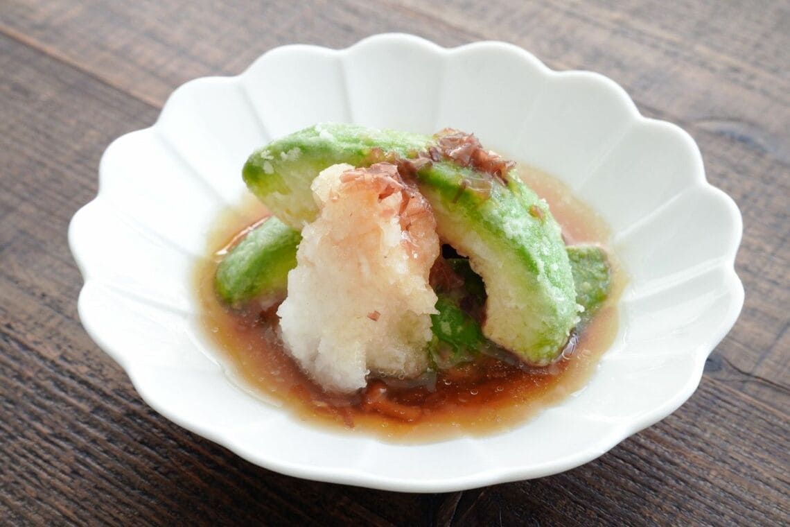 出来上がった揚げ出し豆腐