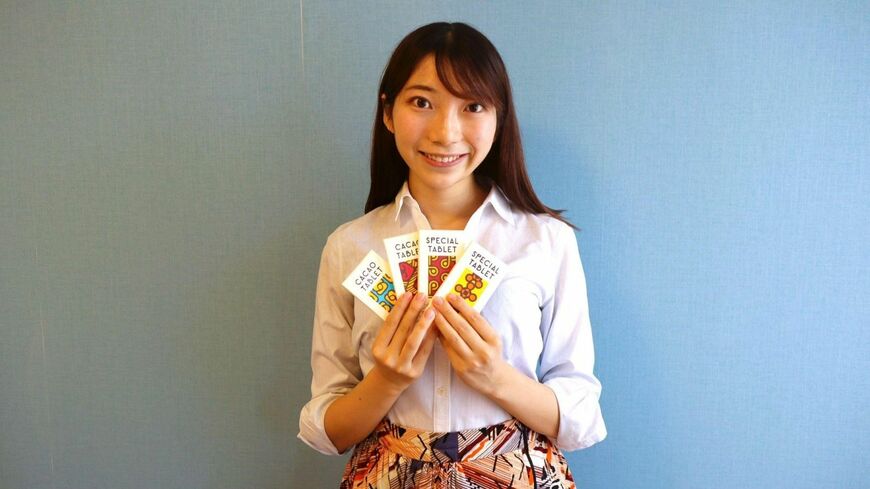 ガーナの「カカオ革命」に取り組む、MpraesoのCEO・田口愛さん（筆者撮影）この記事の画像を見る(◯枚)