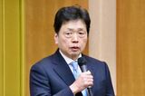 締結式で挨拶する国土交通省の水嶋智事務次官（記者撮影）