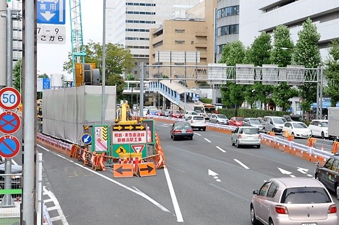 新横浜駅の工事現場