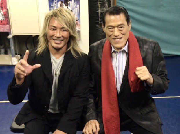 棚橋弘至さんとアントニオ猪木さん（写真提供：新日本プロレス）