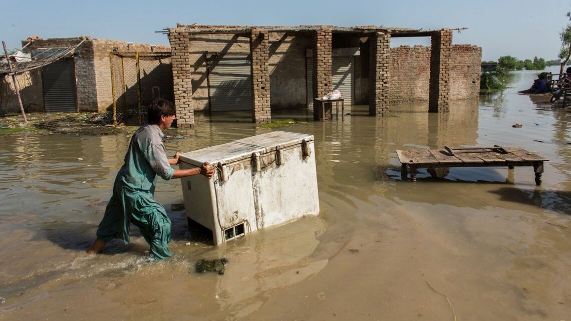 パキスタンの大洪水の様子