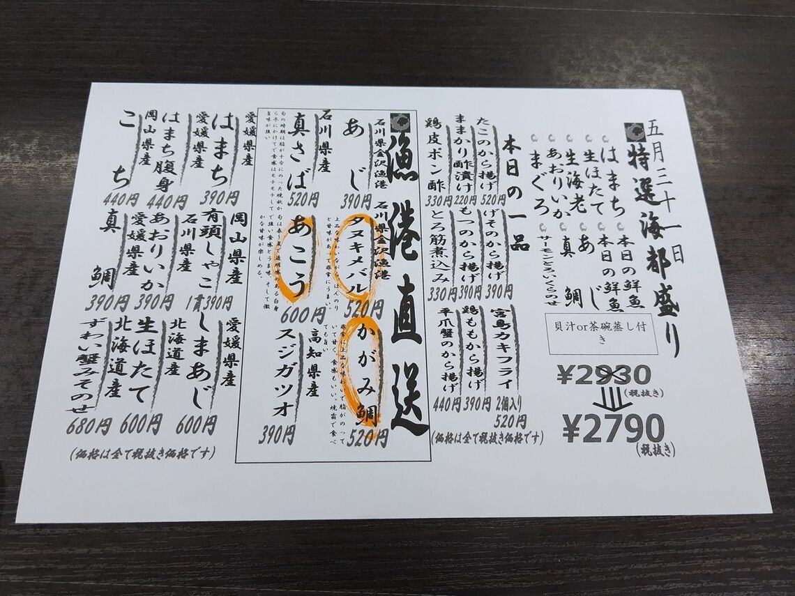 メニュー