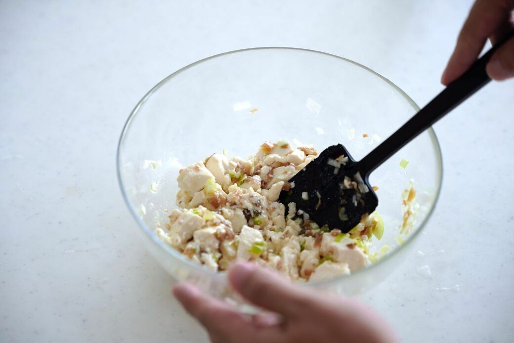 潰した豆腐
