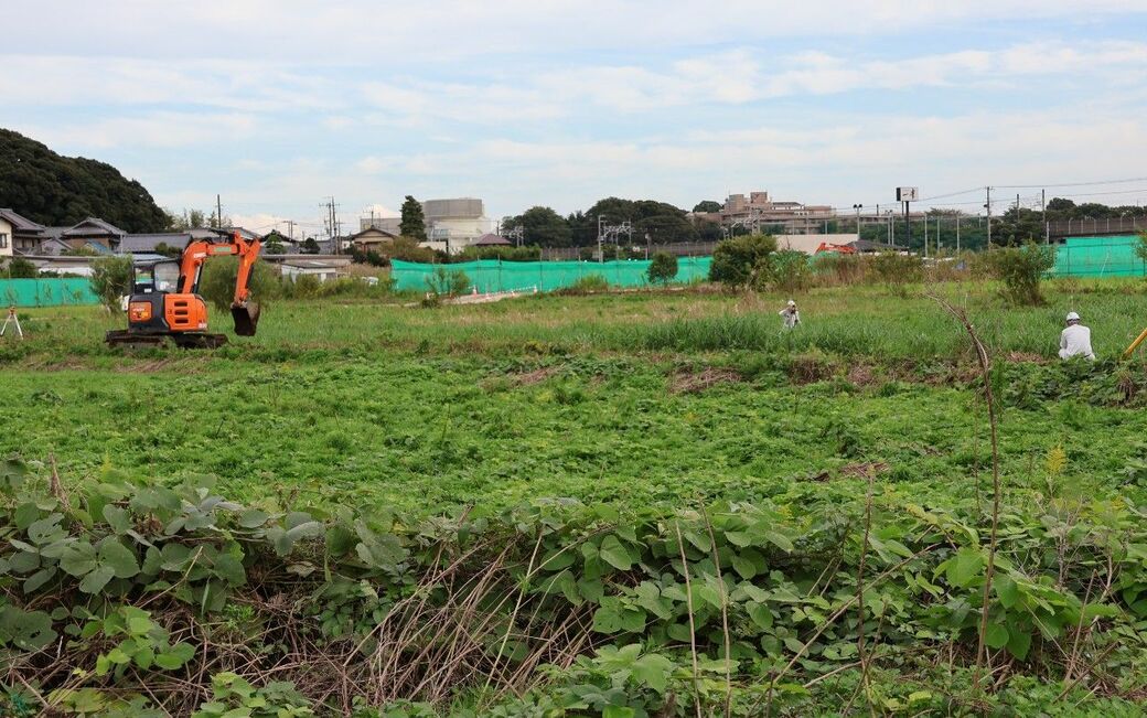 千葉県船橋市を流れる海老川の上流域で進む区画整理事業