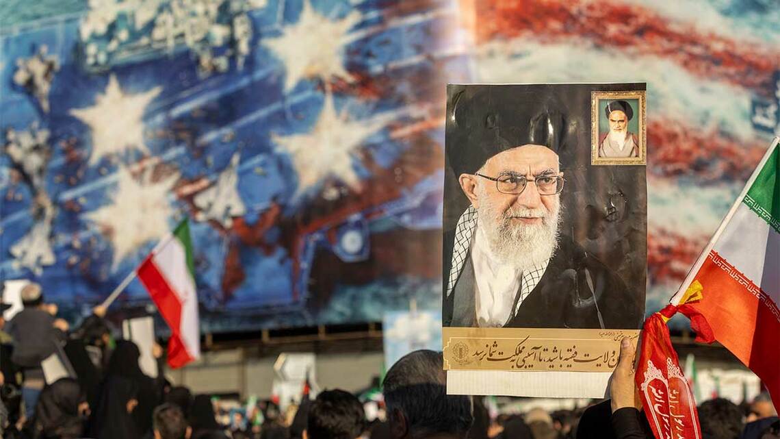 イランにおけるデモの様子