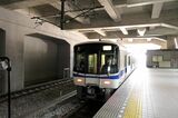 留置線へ引き上げる電車（記者撮影）