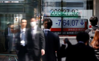 日経平均が全面安､下げ幅一時1000円超