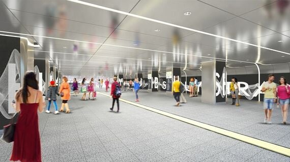 渋谷駅 東西自由通路 イメージパース