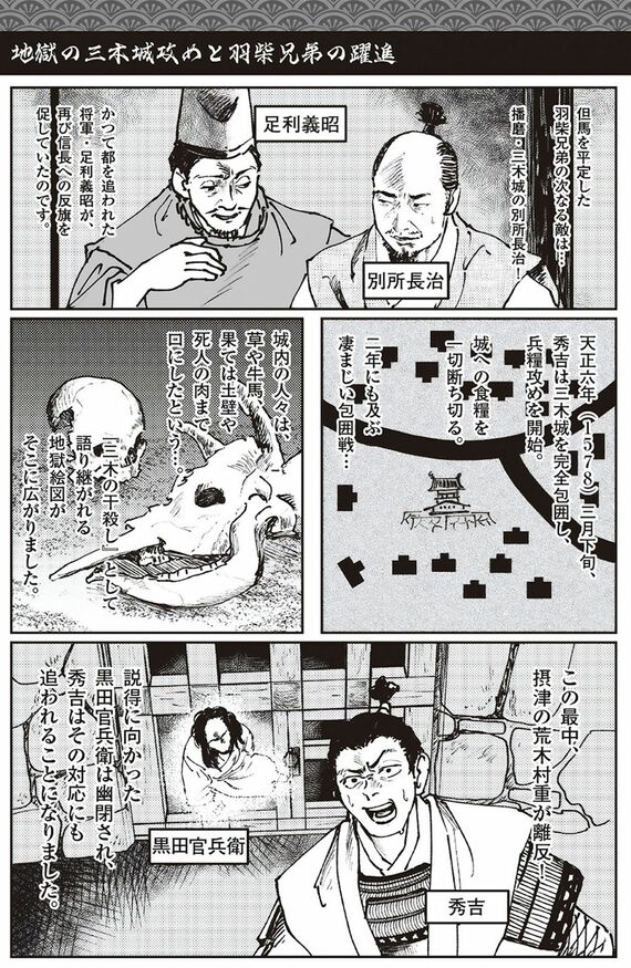 地獄の三木城攻めと羽柴兄弟の躍進