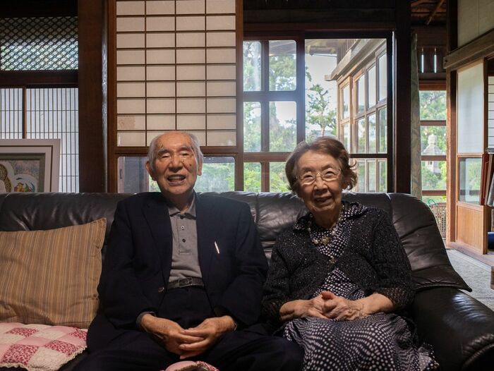 夫の幸一さん（96）と