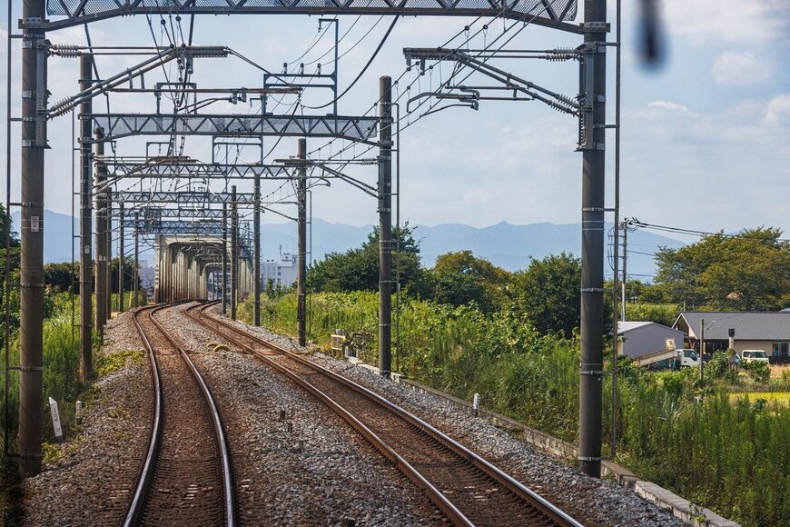 田面沢駅があった付近