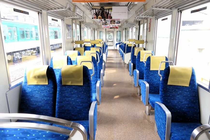 京阪電気鉄道　800系　客室内　セミクロスシート