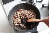 炒めた豚ひき肉