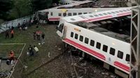 台湾で8両編成の特急が脱線､多数の死傷者 少なくとも18人が死亡し､160人が負傷