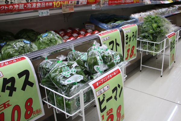 店内では野菜も販売している