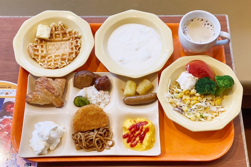 2024年2月に利用した朝食バイキング。目当てはワッフルです（筆者撮影）