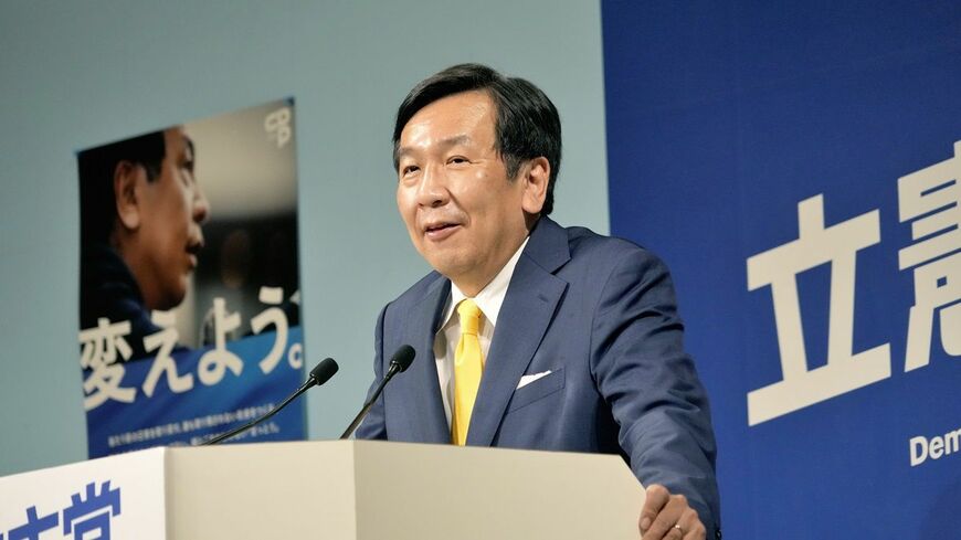 減税賛成派に対して「別の党を作るべき」と発言した枝野元代表（撮影：梅谷秀司）