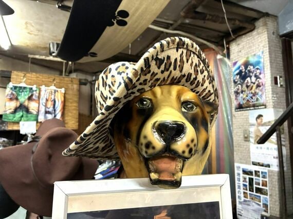 ヒョウ柄ハット