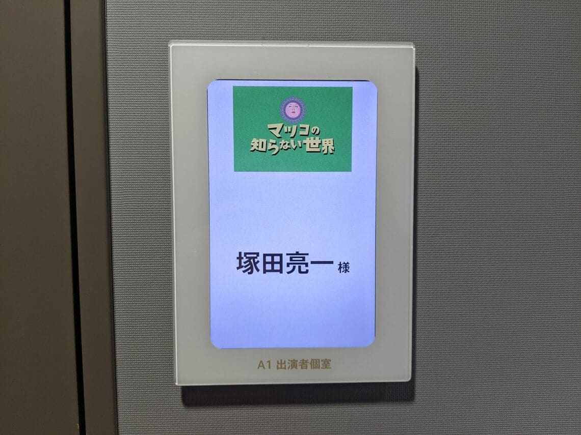 「マツコの知らない世界」に出演したときの写真（写真：筆者提供）