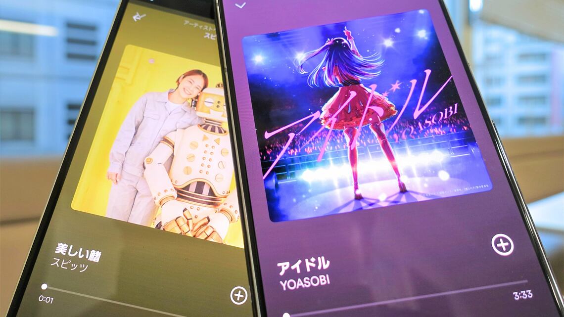 YOASOBI「アイドル」はTikTokでも人気に。映画とのタイアップでスピッツも健闘した（記者撮影）
