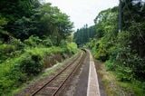 中福良駅ホームから見た風景（筆者撮影）