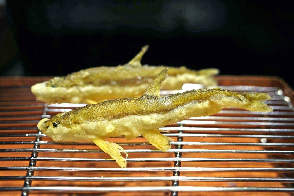 日本橋天ぷら ふじなみのししゃも（写真：筆者撮影）