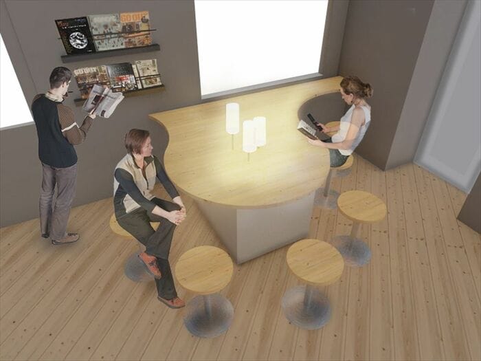 フリースペース「明星」の内装