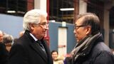 ジョルジェット・ジウジアーロ氏と宮川秀之氏。2012年マリーザ氏のミサにて（筆者撮影）