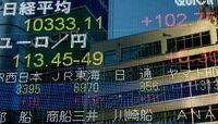 日経平均は震災後高値の1万0300円台乗せ<br /> 次は震災前終値の1万0434円抜けるか
