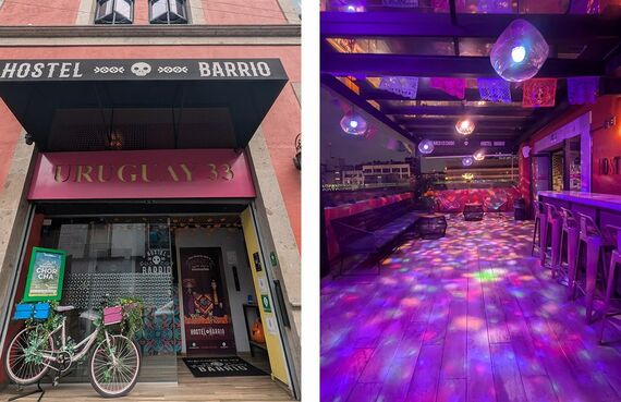 メキシコシティのホステル外観