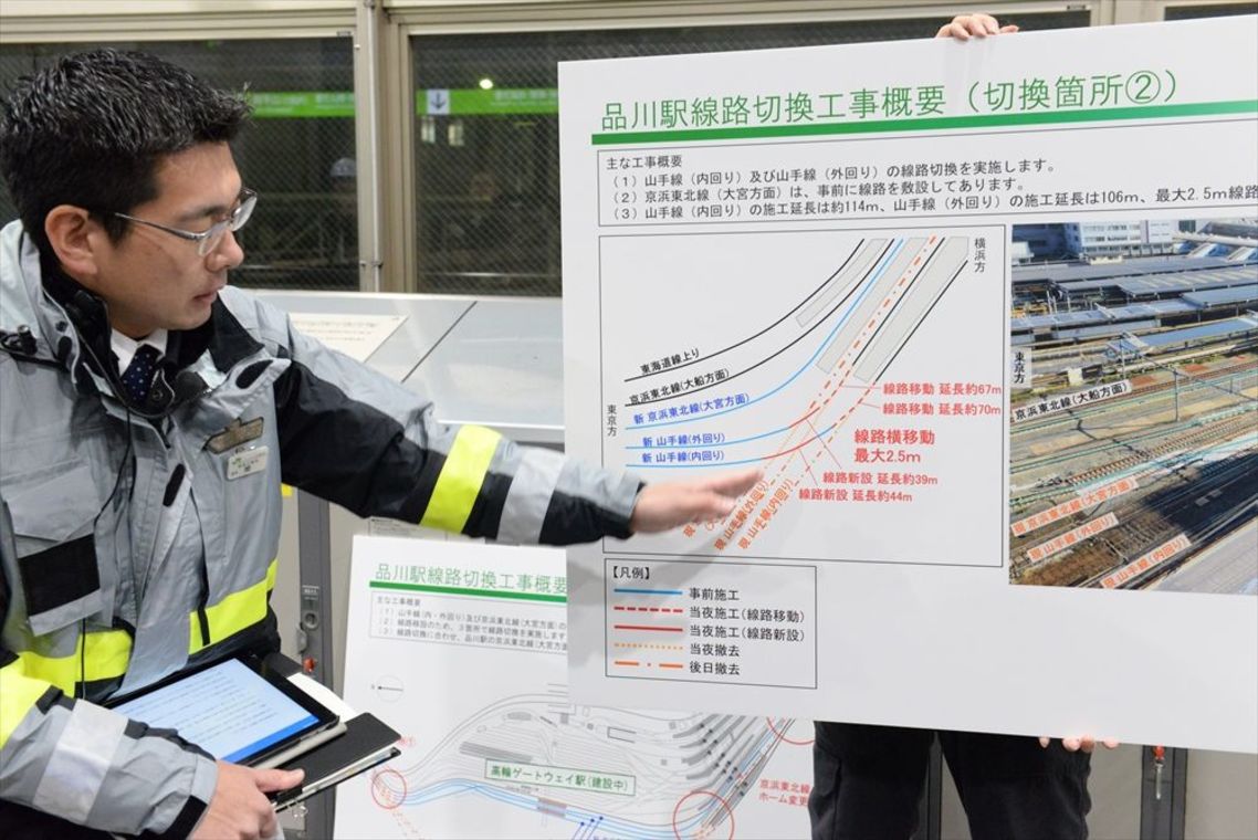 工事の概要を説明するJR東日本建設工事部の関課長