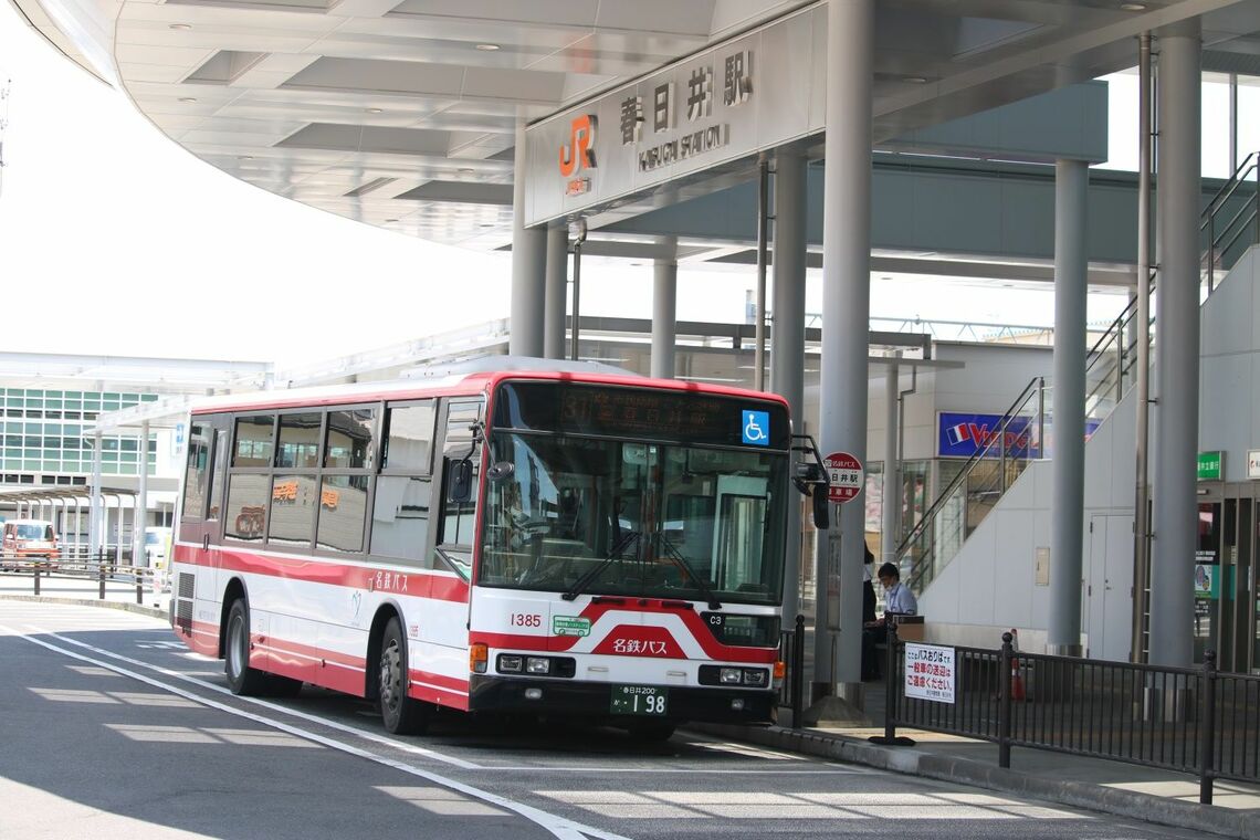 春日井駅前の名鉄バス降り場