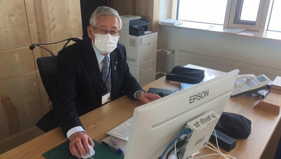 ニセコ町の片山健也町長（筆者撮影）