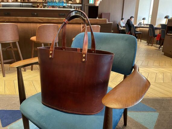 筆者手製のトートバッグ