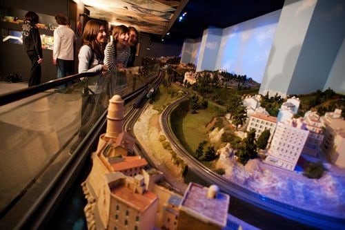 鉄道博物館に展示されるジオラマ